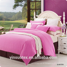 Lujo cepillado de tela sólida ropa de cama de color brillante para uso doméstico